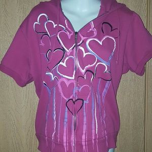 Torrid heart print hoodie sz 1X